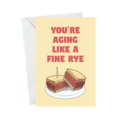 Fine Rye Jewish Birthday Card with Pastrami