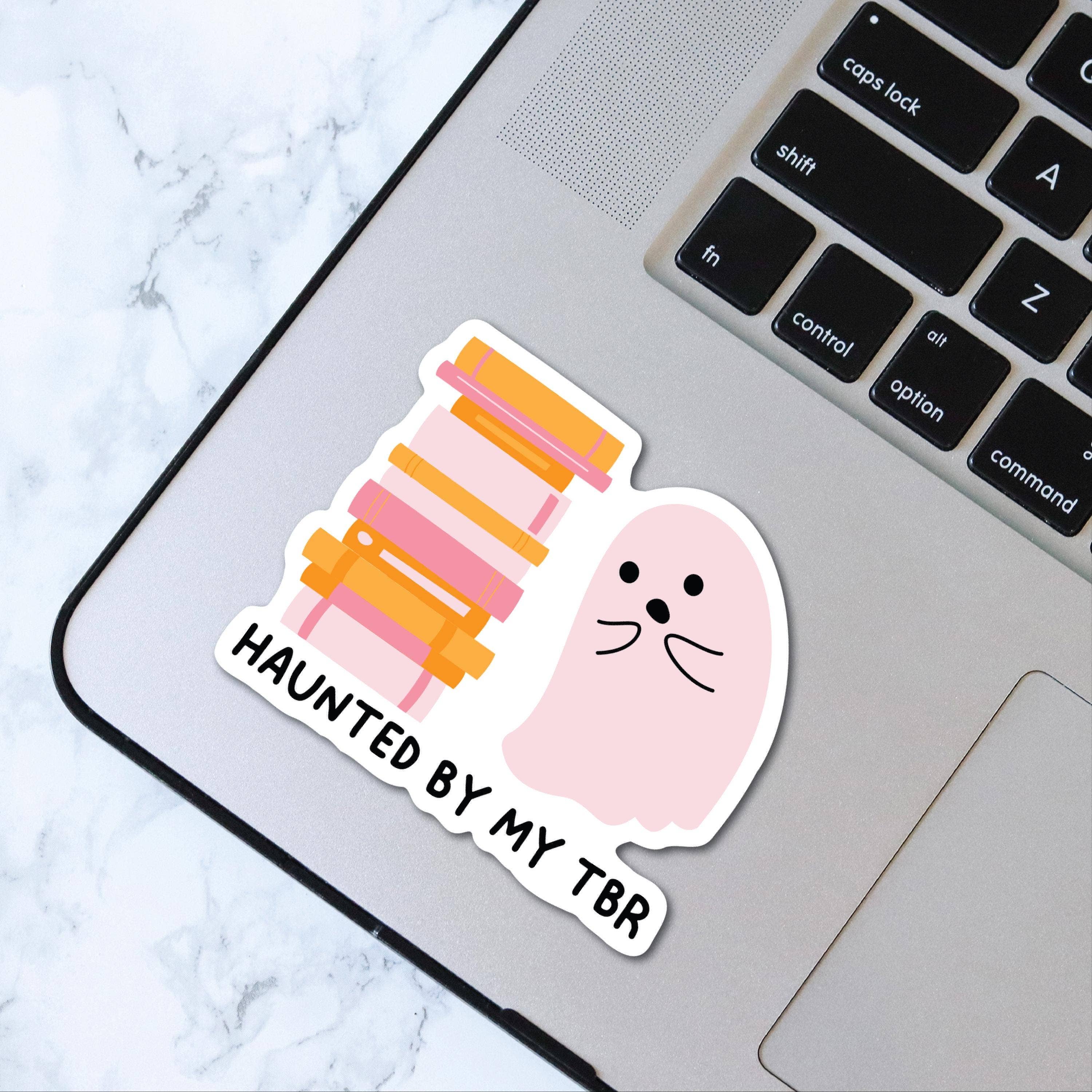 Haunted by my TBR Halloween Ghost Sticker