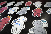 Cute Golems - Jewish Vinyl Sticker Set