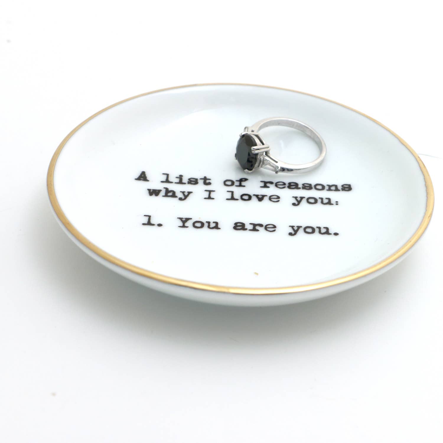 Reasons I Love You Ring Dish - 22K Gold