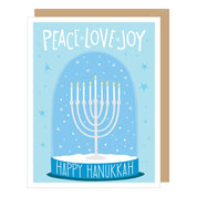 Menorah Snowglobe Hanukkah Card