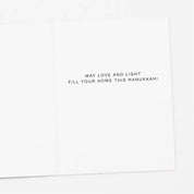 Menorah Snowglobe Hanukkah Card