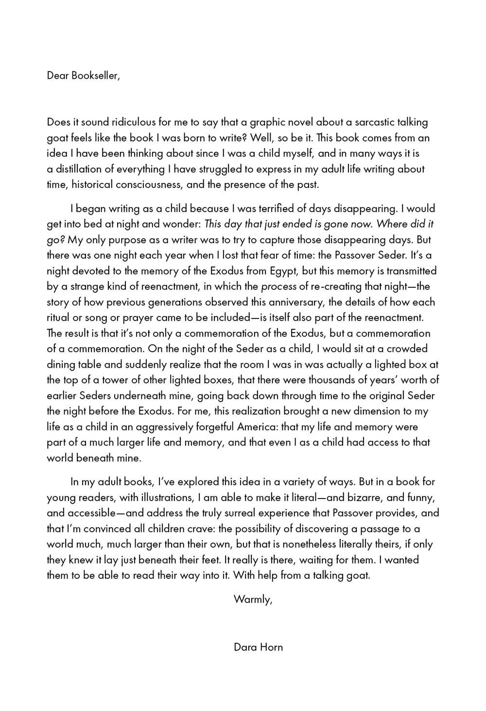 One Little Goat: A Passover Catastrophe