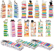 Whimsical Bookshelf Bookmarks – Customizable for Readers