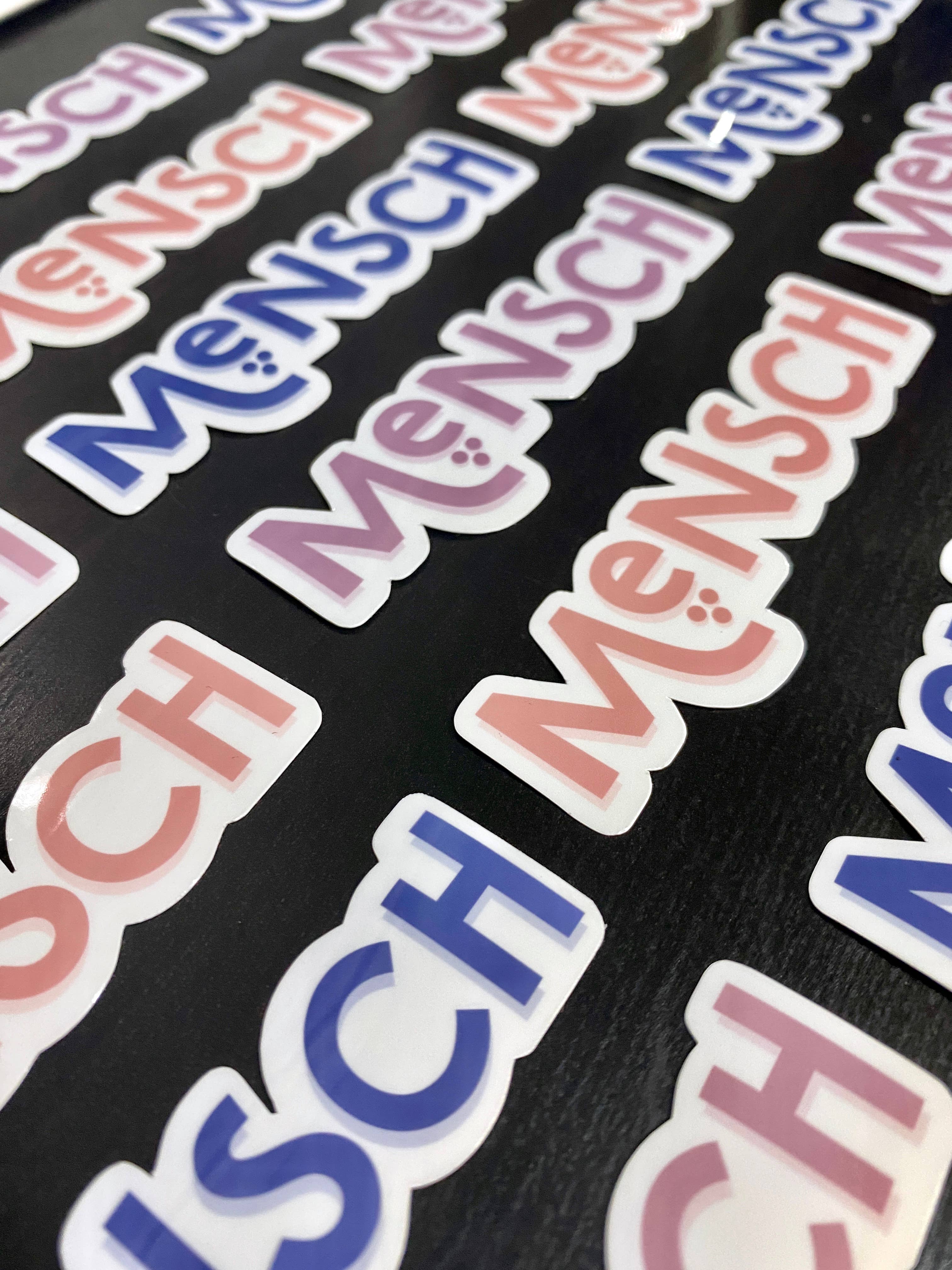Mensch - Yiddish - Jewish Vinyl Sticker