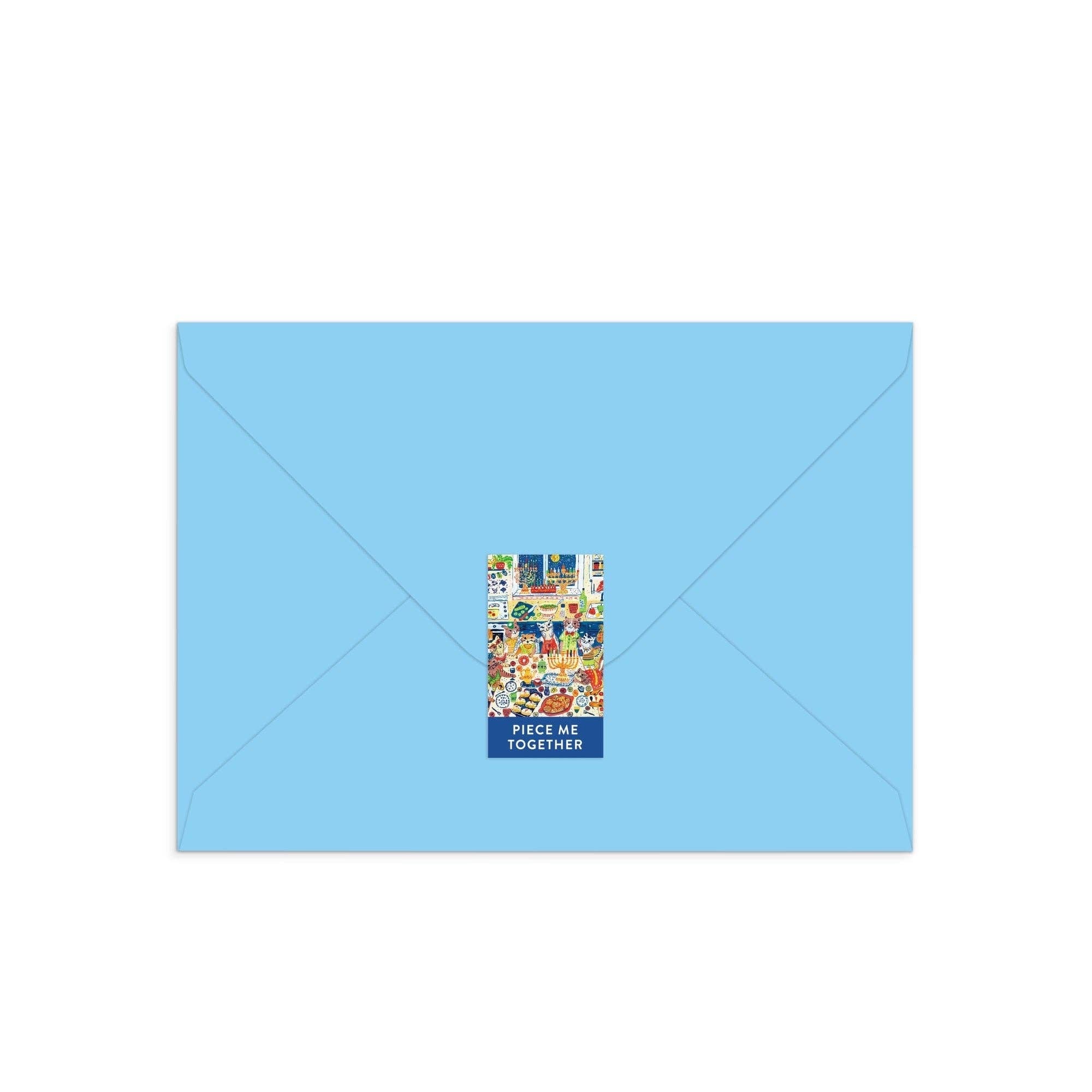 Happy Hanukcats Greeting Card Puzzle