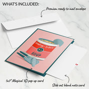 5x7" Get Well Soon Soup Pop-Up Card