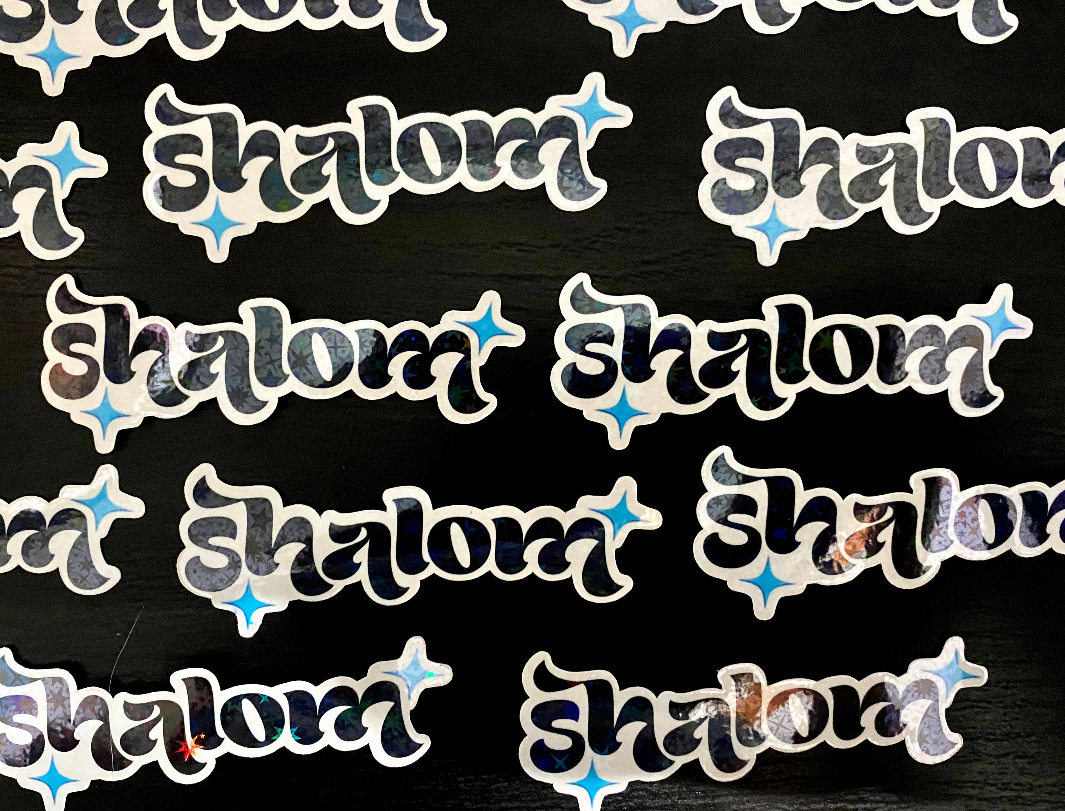 Shalom - Jewish Holographic Vinyl Sticker