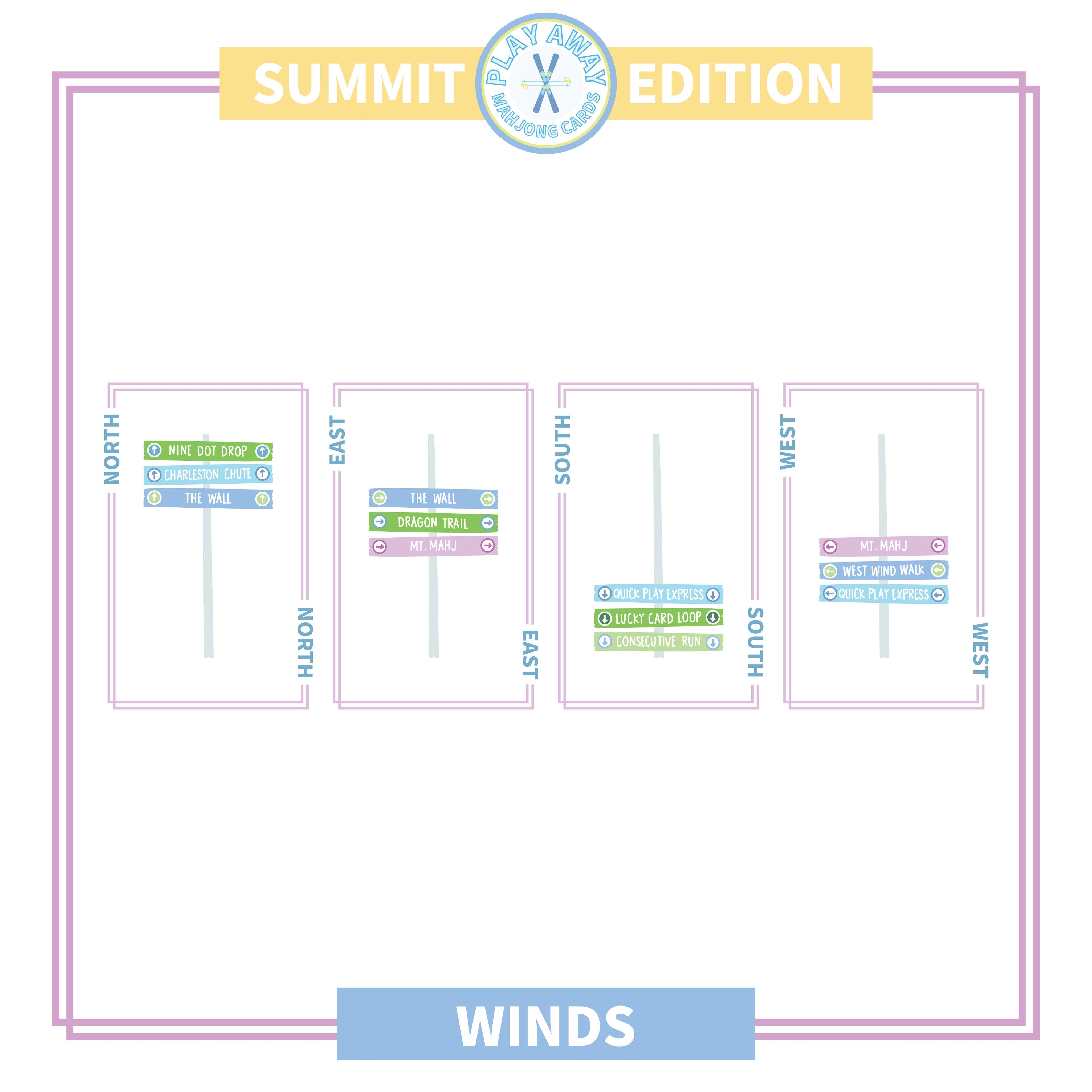 Play Away Mahjong - Summit Mountain Playing Card Deck
