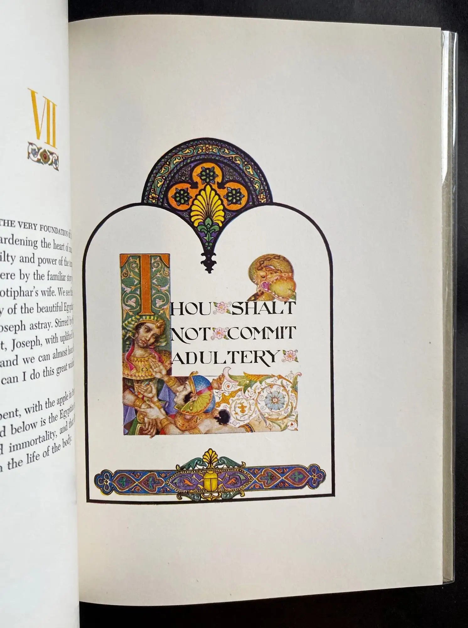 Ten Commandments by Arthur Szyk [ONE OF 1000, SIGNED BY AUTHOR] (First Edition. Philadelphia: The John C. Winston Co., 1947. Original Printed Boards, 8vo., Double French-Leaved Pages, 28 p. #6/1000)