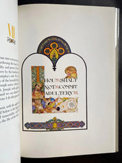 Ten Commandments by Arthur Szyk [ONE OF 1000, SIGNED BY AUTHOR] (First Edition. Philadelphia: The John C. Winston Co., 1947. Original Printed Boards, 8vo., Double French-Leaved Pages, 28 p. #6/1000)