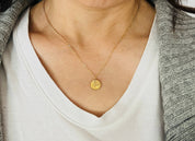 Evil Eye Coin Pendant Necklace