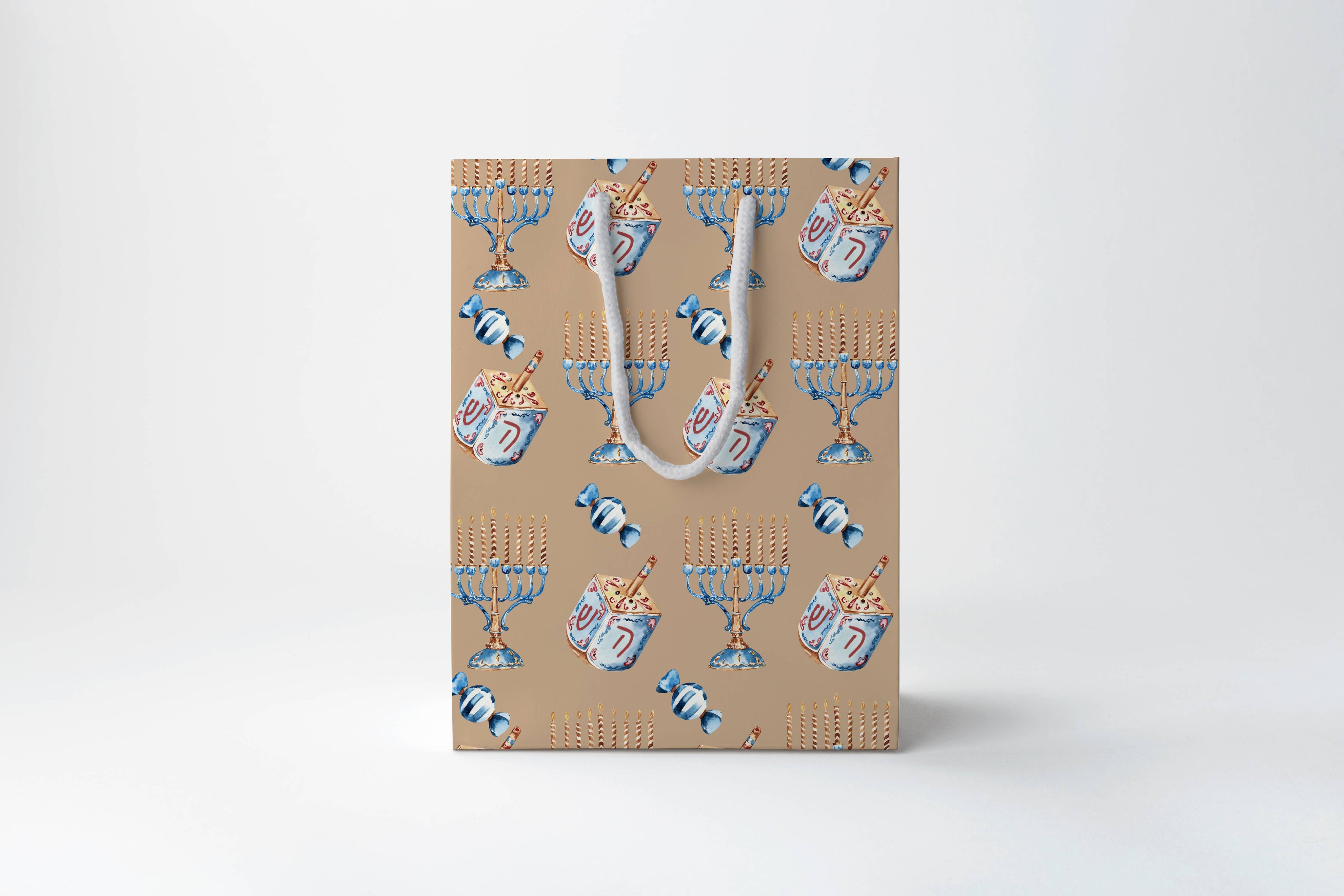 Khaki Hanukkah Gift Bag