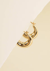 Sculptural Wide Hoop Earrings