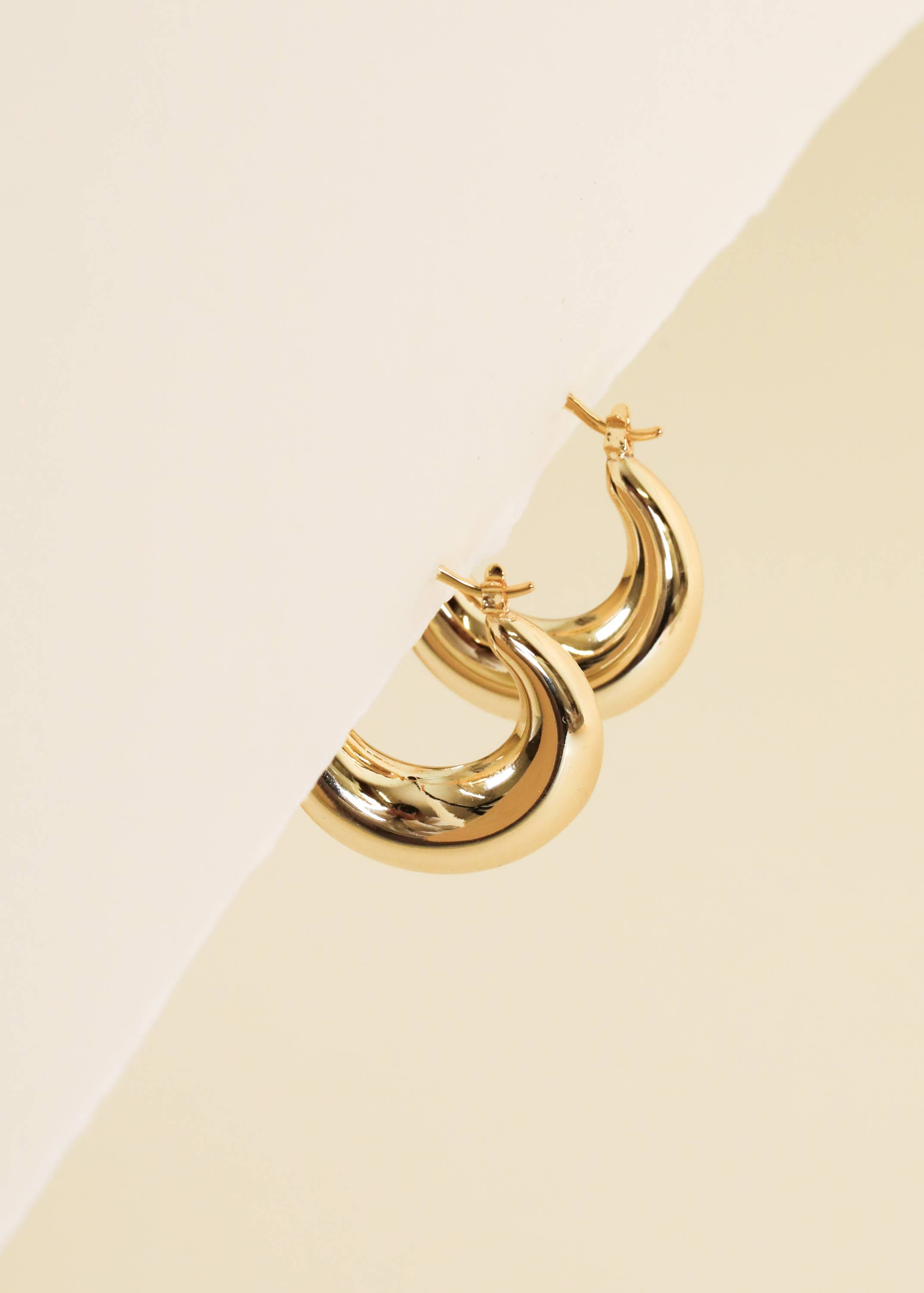 Sculptural Wide Hoop Earrings