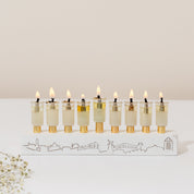 Modern Concrete Menorah - Jerusalem Outline S