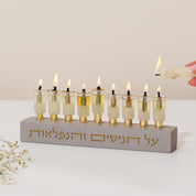 Modern Concrete Menorah – The Miracle of Light Series