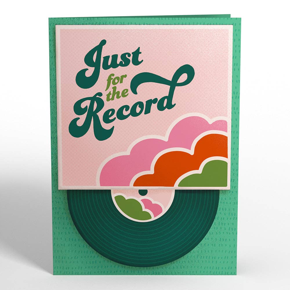 Just for the Record Anniversary Pop-up Card