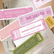 Book Club Ticket Bookmarks | Literary Bookmarks Set
