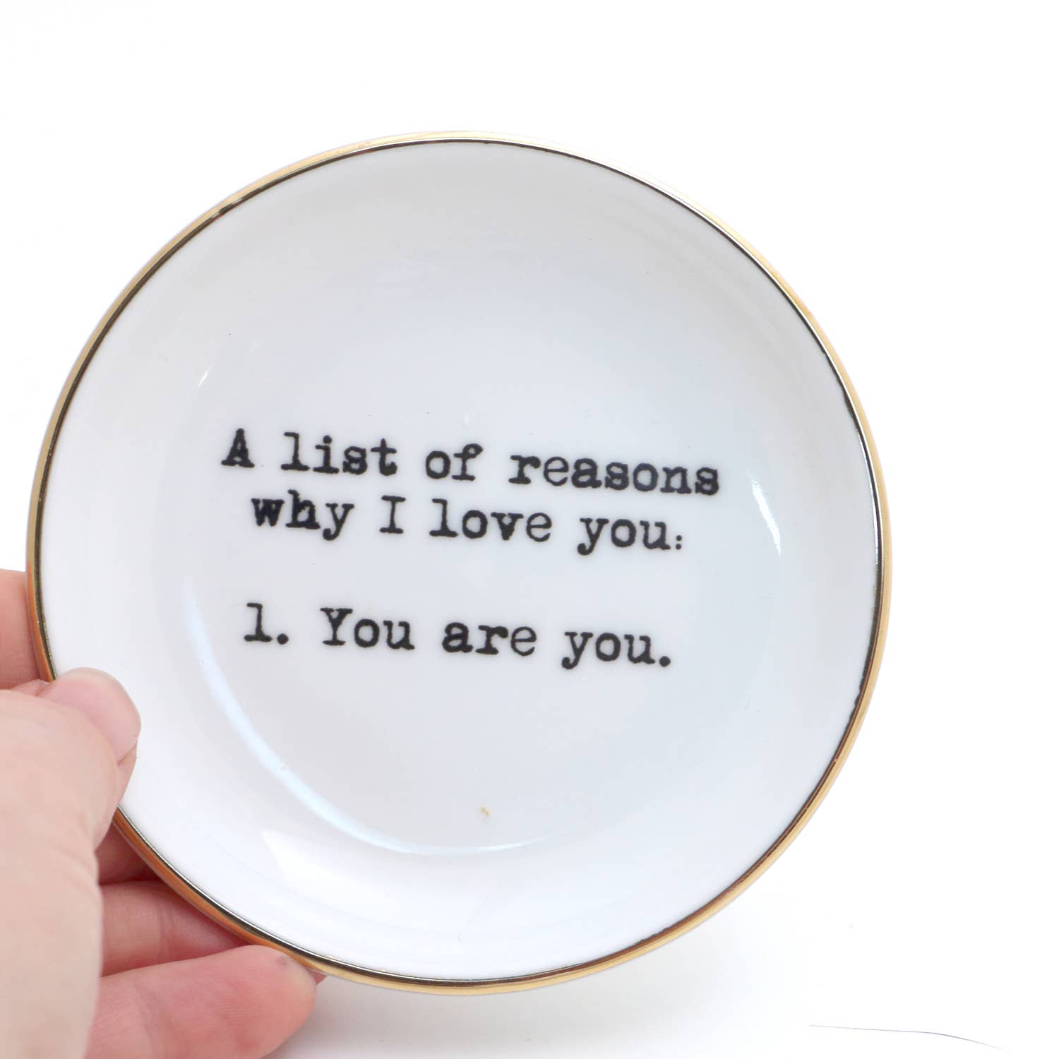Reasons I Love You Ring Dish - 22K Gold
