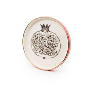 Round Ceramic Pomegranate Serving Trays | set Of 3