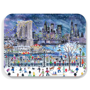 Winter New York City Skyline Serving Tray