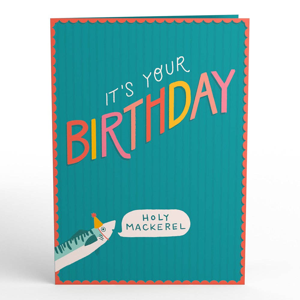 Holy Mackerel, It's Your Birthday Pop-Up Card