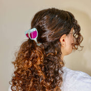 Midi Red Wine Glass Hair Claw Clip
