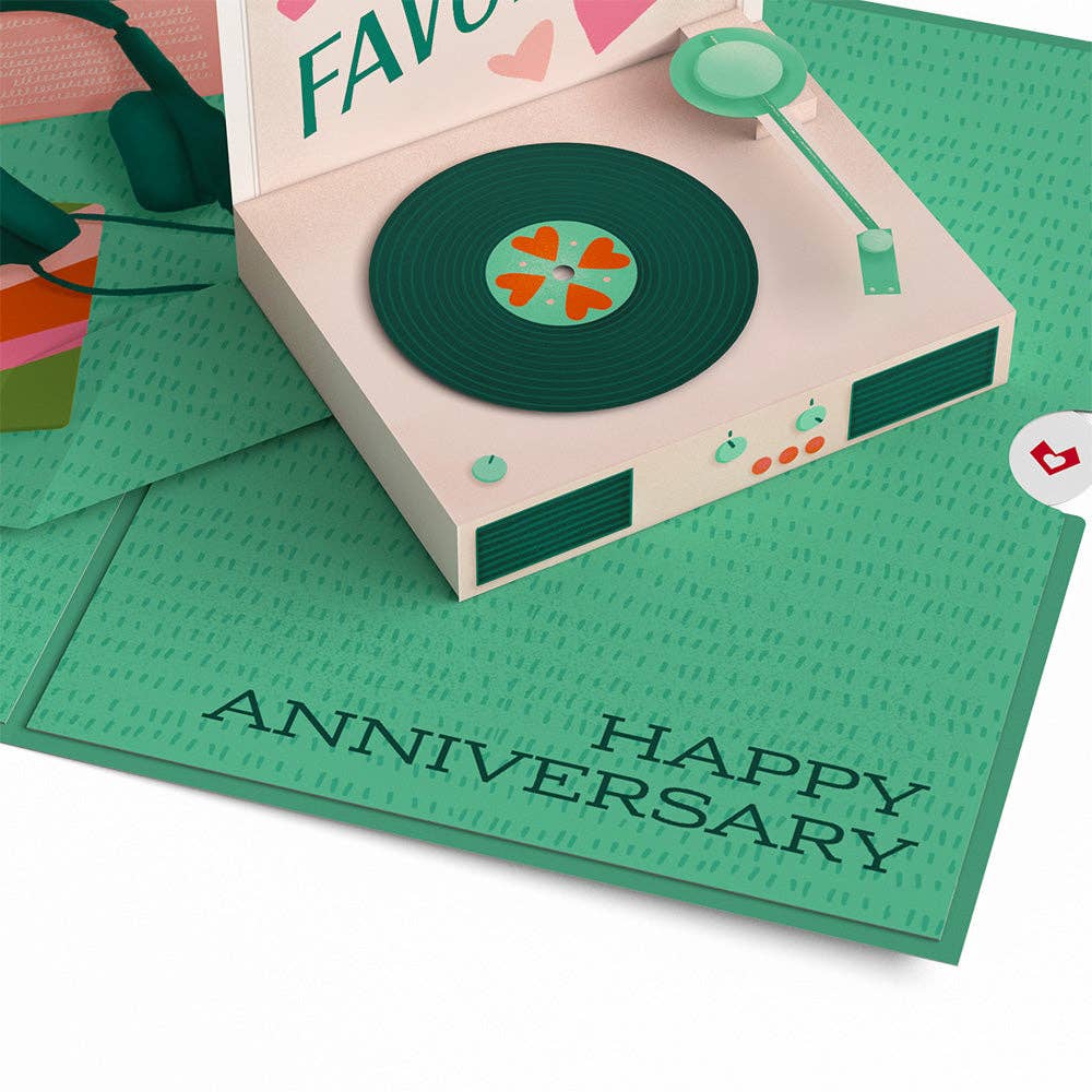 Just for the Record Anniversary Pop-up Card