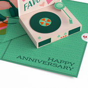 Just for the Record Anniversary Pop-up Card
