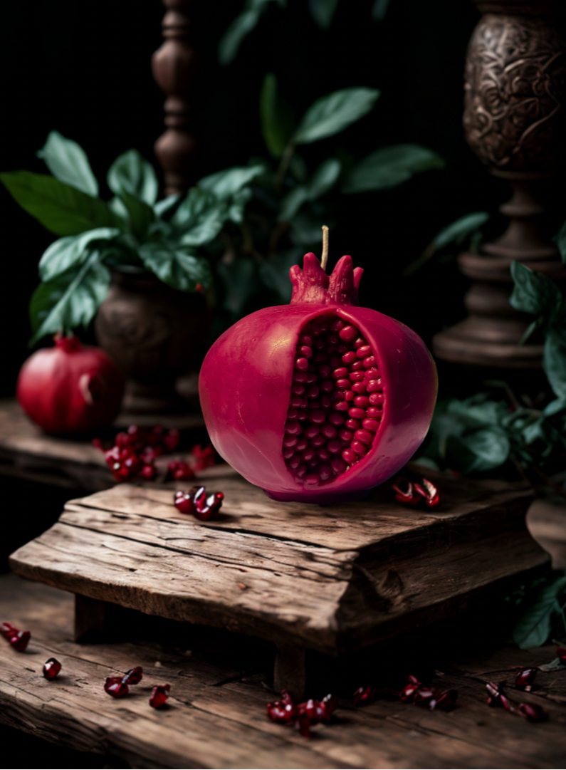Red Pomegranate Candle | Beeswax