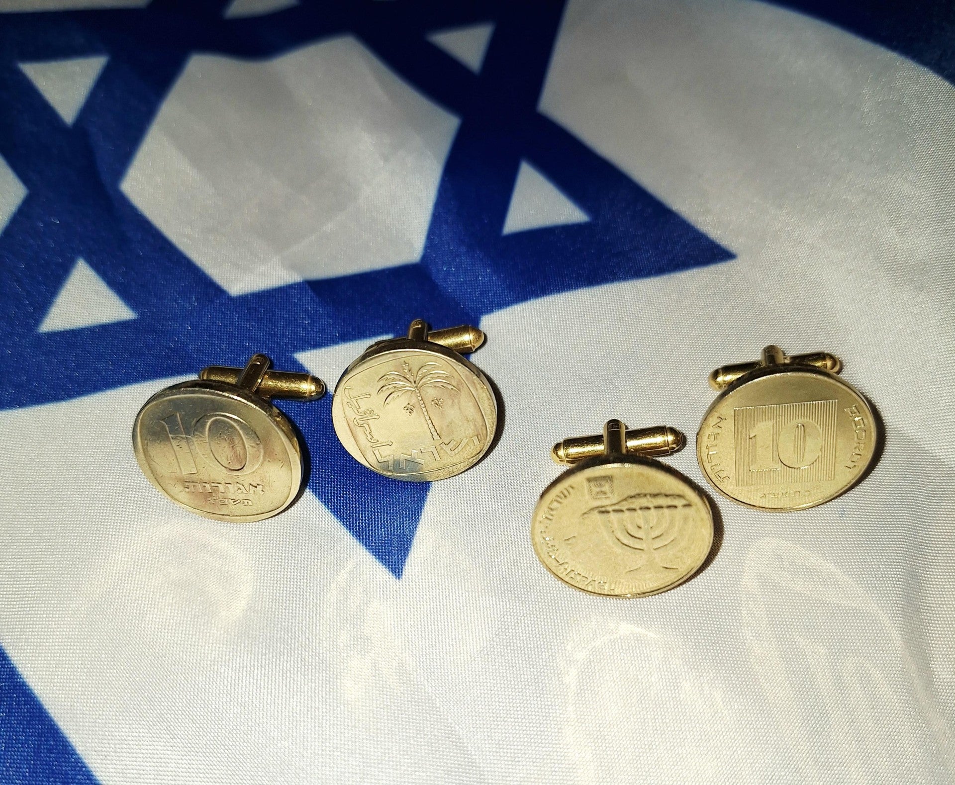Israeli Coin Cuff Links