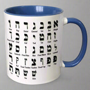 Hebrew Alphabet - Two-Tone - Mug