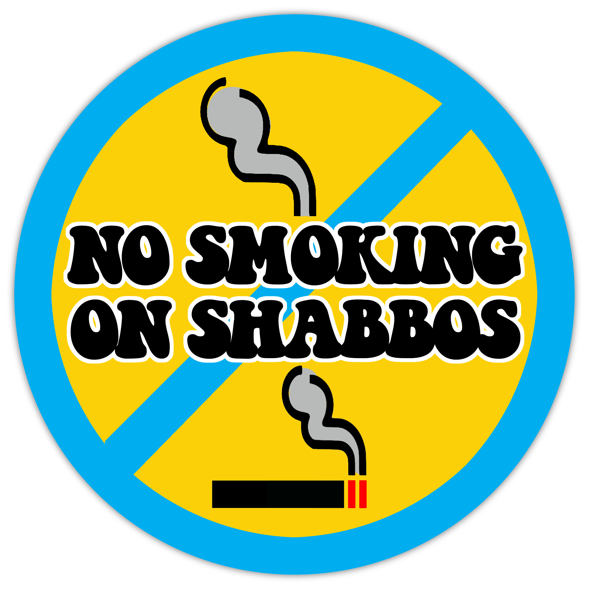 Steve Marcus - No Smoking on Shabbos sticker