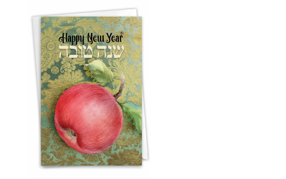 Happy New Year Red Pomegranate Greeting Card