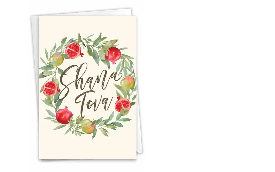 Shanah Tovah Symbols Greeting Card