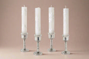 White on White Shabbat Candles