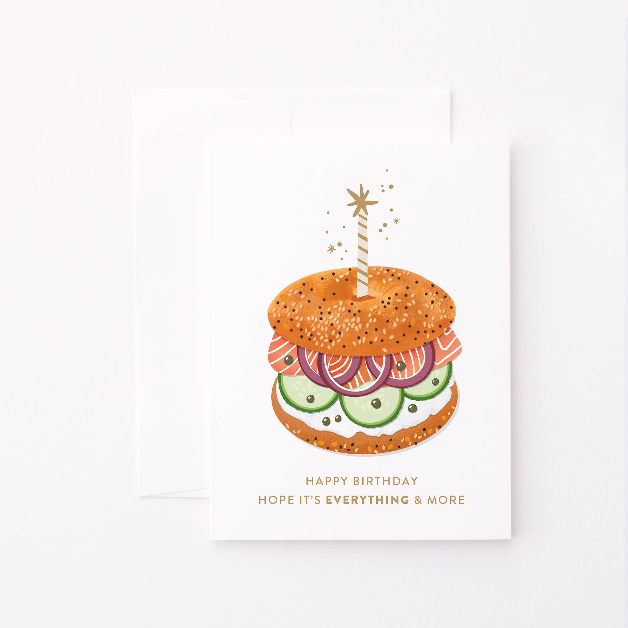 Birthday Bagel - Blank Card