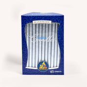Chanukah Candles - Metallic Silver - 45 Pack
