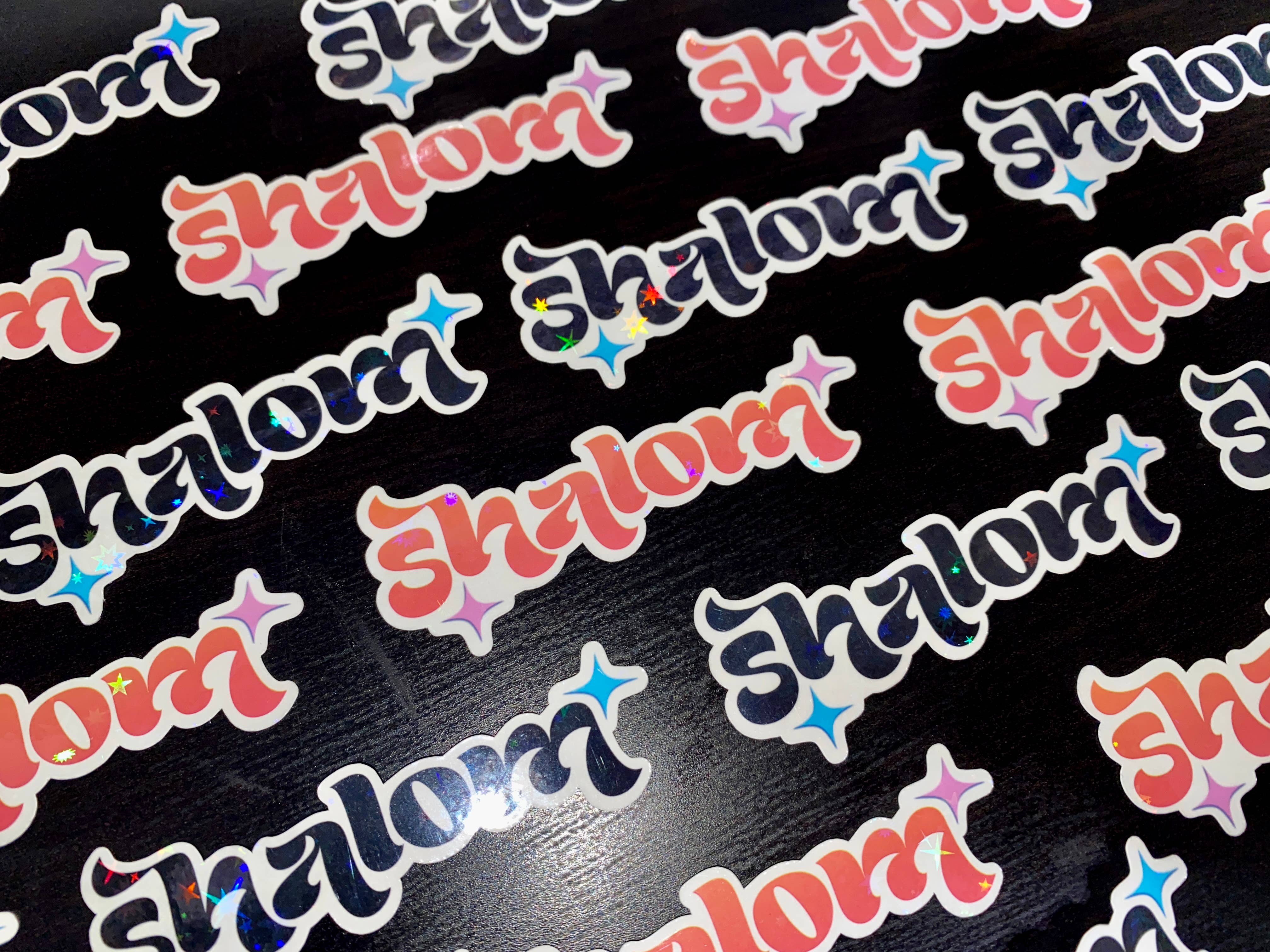 Shalom - Jewish Holographic Vinyl Sticker