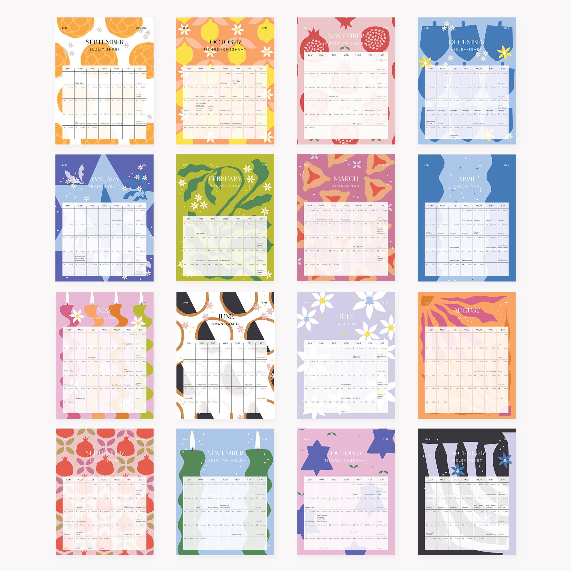 Jewish Calendar 2026 / 5786 