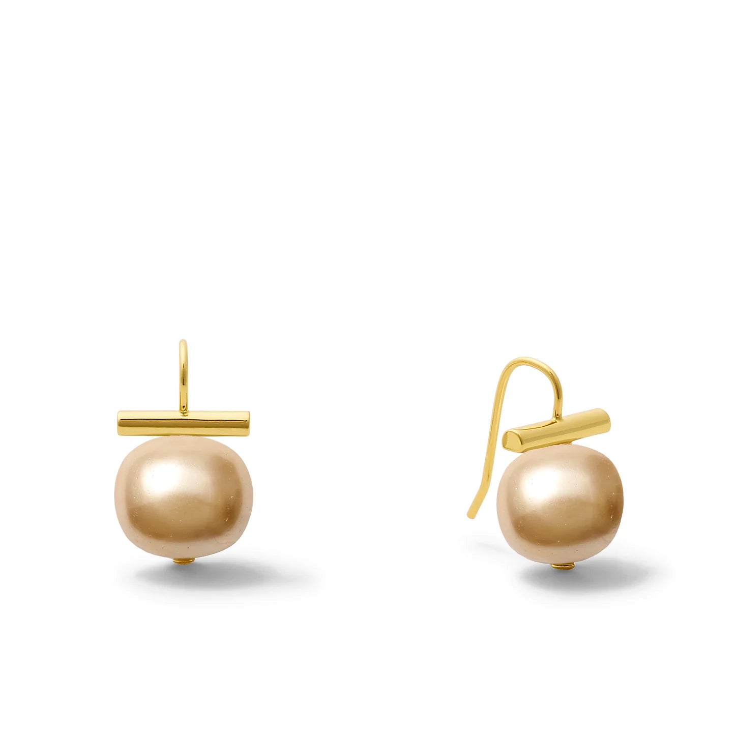 C. C. & Co. Classic Pebble Pearl Earrings