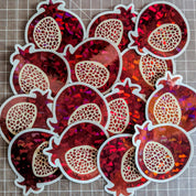 Pomegranate Sticker 3x3" Vinyl Stickers