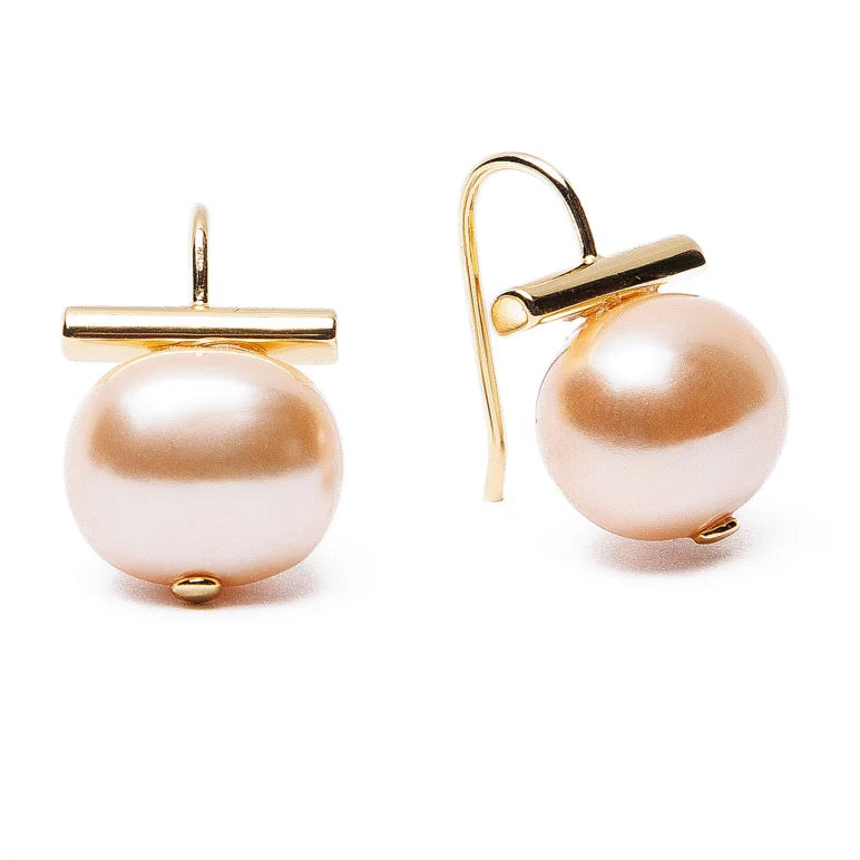 C. C. & Co. Classic Pebble Pearl Earrings