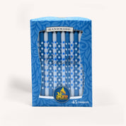 Chanukah Candles - Star of David Blue & White - 45 Pack