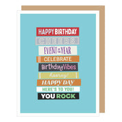 Stack of Books Birthday Card