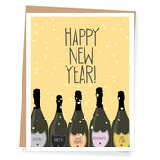 Champagne Happy New Year Holiday Card