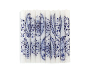 Henna Blue on White Candle