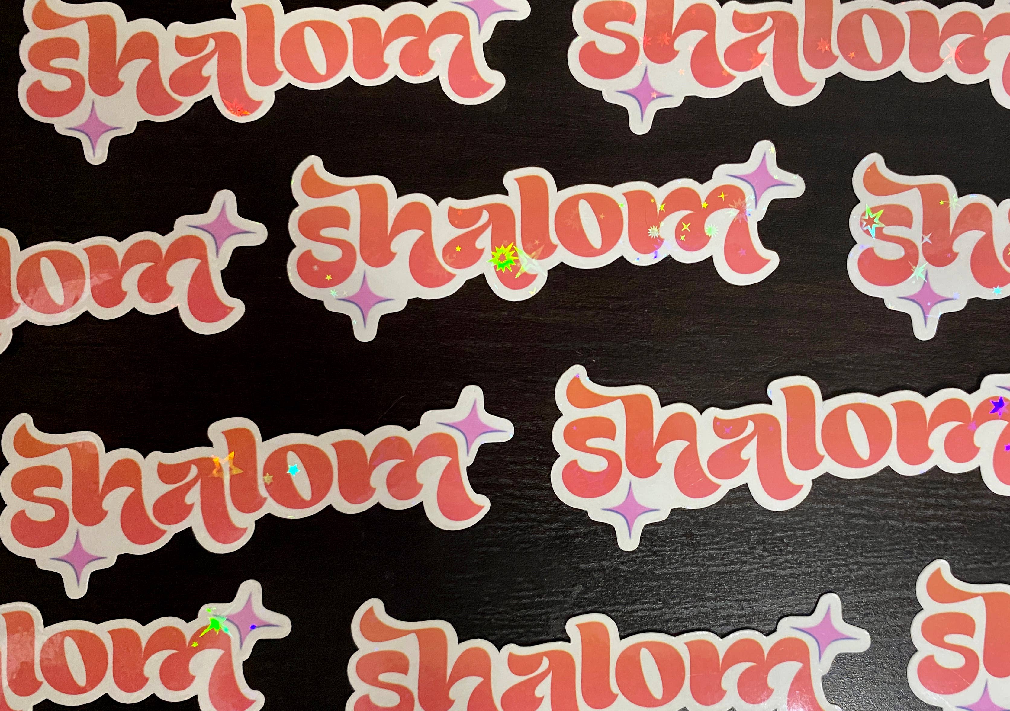 Shalom - Jewish Holographic Vinyl Sticker