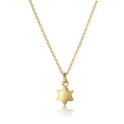 Tiny Star of David Necklace - 14K Gold